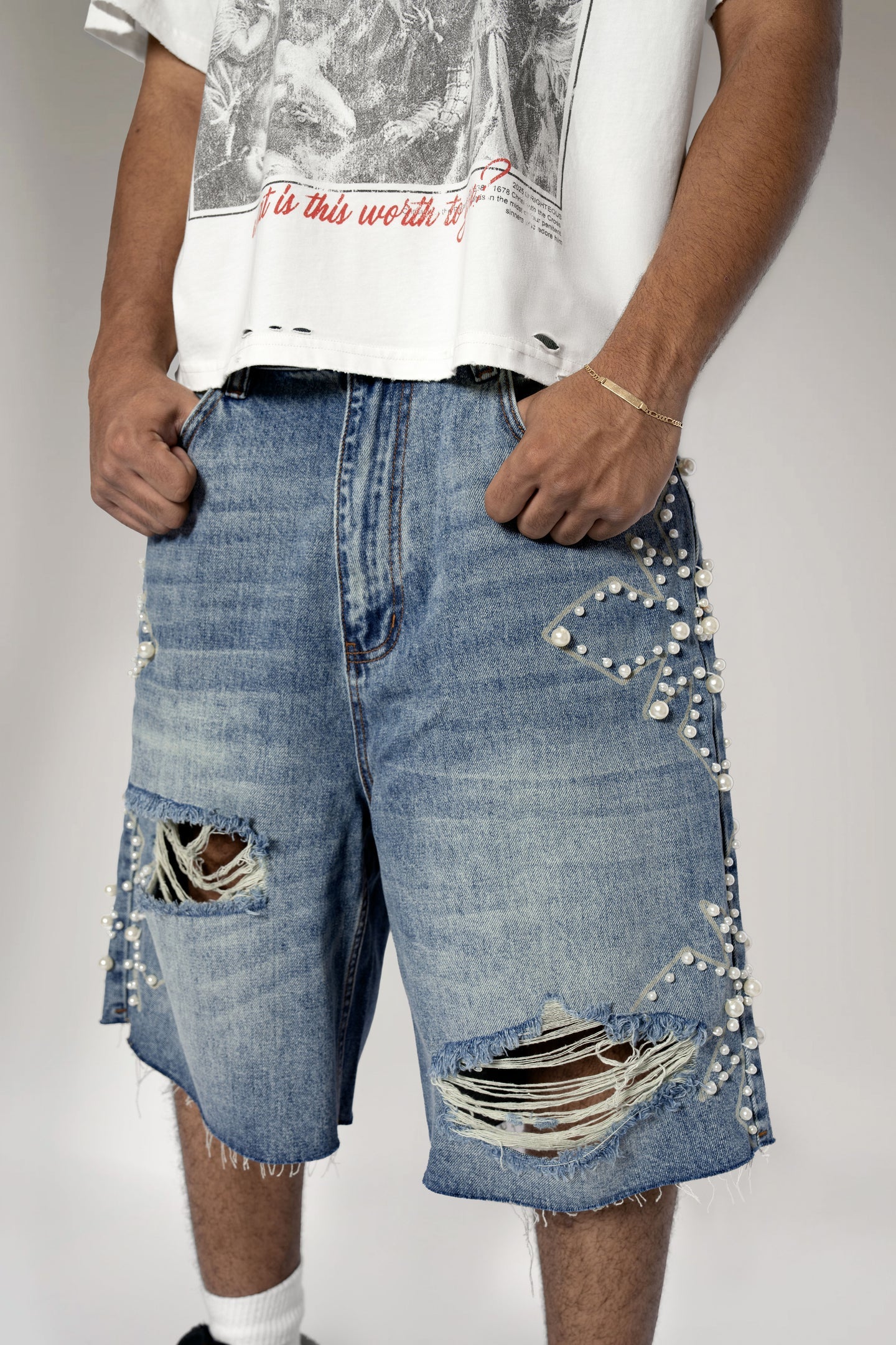 Pearl Denim Shorts